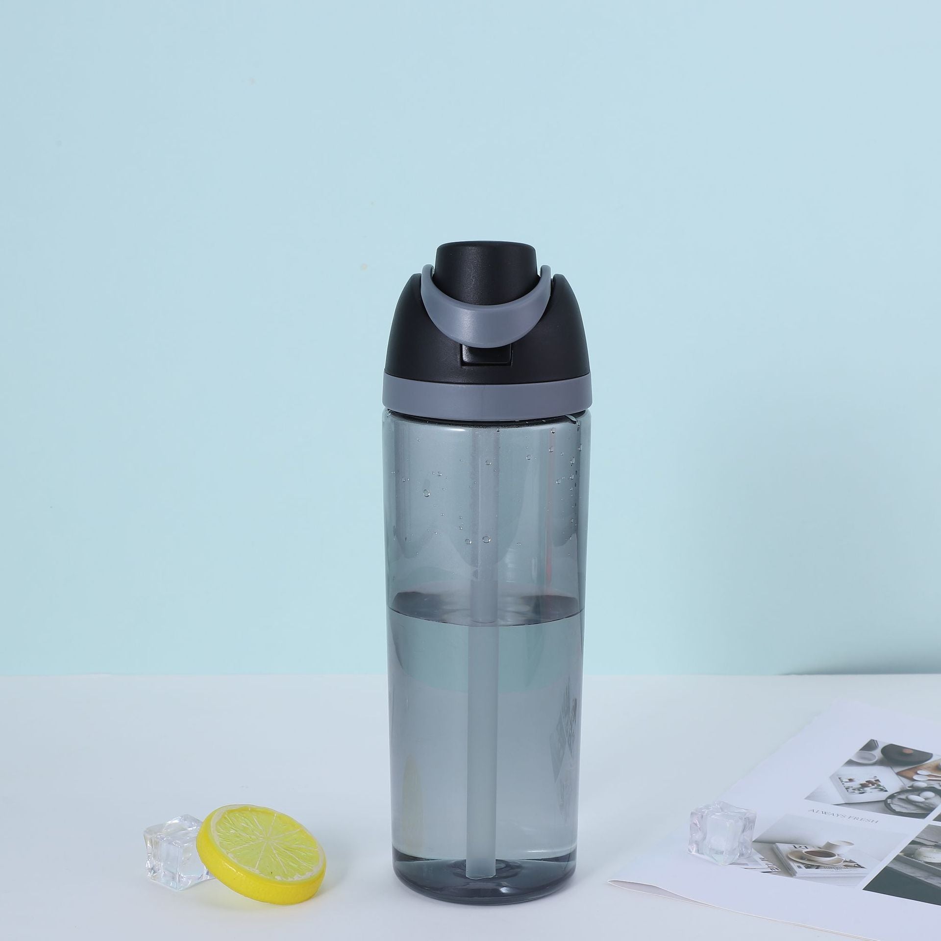 Cute High-Appearance Water Bottle with Straw for Girls, Suitable for Sports and Outdoor Use, Children's Plastic Cup, Gift, Household Water Jug, Leak-Proof and Sealed
