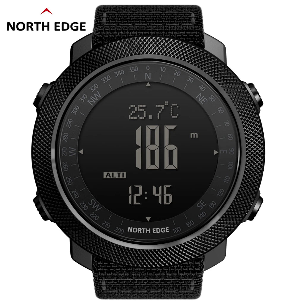 NORTH EDGE Men's Sport Digital Watch Hours Running Swimming Military Army Watches Altimeter Barometer Compass Waterproof 50m
