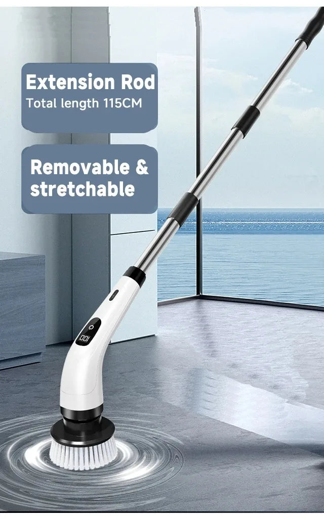 Electric Cleaning Brush Electric Spin Scrubber 7 in 1 Cleaning Tool For Kitchen/Bathroom/Living Room Household Hair Brushes