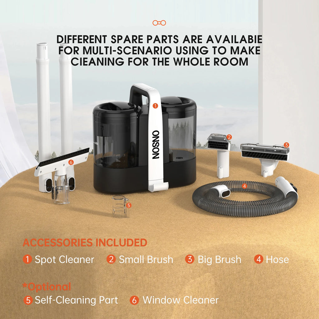 Multi-Purpose Portable Carpet and Upholstery Cleaner Machine Power Spot Vacuum for Car and Hotel Pet Stain Remover